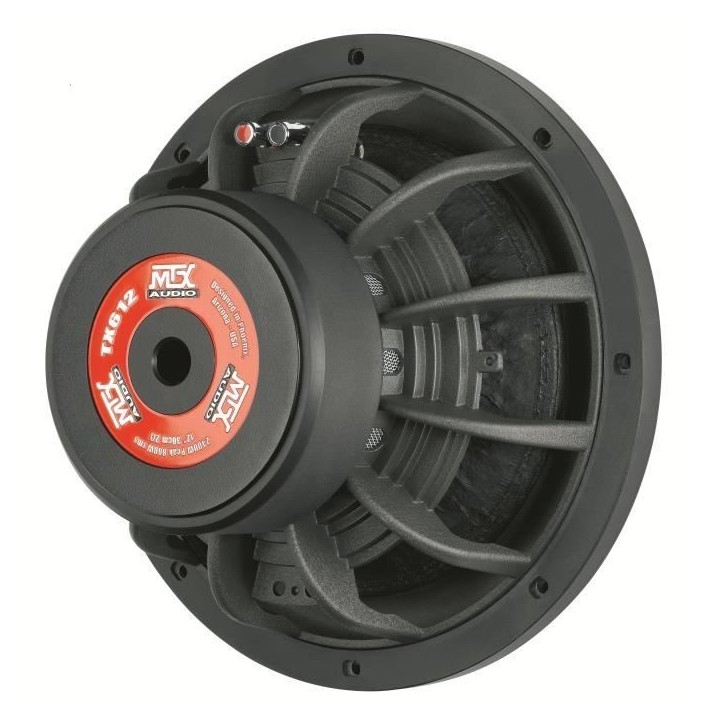 MTX TX612 Subwoofer voiture 30cm 800W RMS 2O châssis alu bobine 2,5 membrane fibre MTX TX612 Subwoofer voiture 30cm 800W RMS 2O châssis alu bobine 2,5 membrane fibre