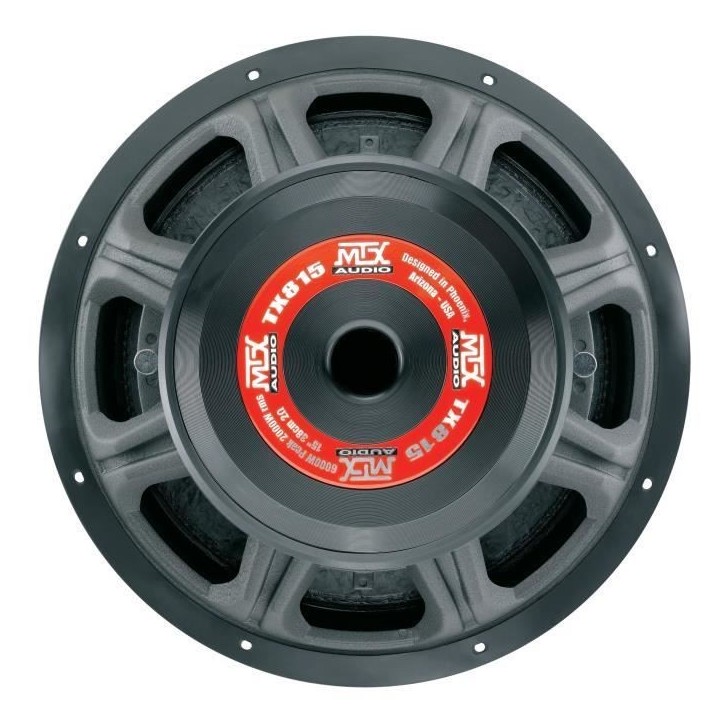 MTX TX815 Subwoofer voiture HighEnd 38cm 2000W RMS 2 châssis alu bobine 3 pour caisson clos ou reflex membrane fibre MTX TX815 Subwoofer voiture HighEnd 38cm 2000W RMS 2 châssis alu bobine 3 pour caisson clos ou reflex membrane fibre