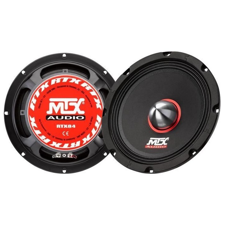 MTX AUDIO - Enceinte auto - MTX grave-médium - RTX84 - Ø20cm - Bobine 51mm - 150W RMS - 600W - Peak 4O 97,7dB/2V/1m vendu a la MTX AUDIO - Enceinte auto - MTX grave-médium - RTX84 - Ø20cm - Bobine 51mm - 150W RMS - 600W - Peak 4O 97,7dB/2V/1m vendu a la
