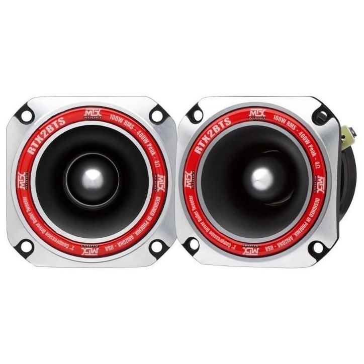 MTX AUDIO - MTX tweeter a haute efficacité RTX2BTs - Ø8cm - Bobine 25mm - 100W RMS - 400W - Peak 4O 102,0dB/2V/1m vendu a la p MTX AUDIO - MTX tweeter a haute efficacité RTX2BTs - Ø8cm - Bobine 25mm - 100W RMS - 400W - Peak 4O 102,0dB/2V/1m vendu a la p