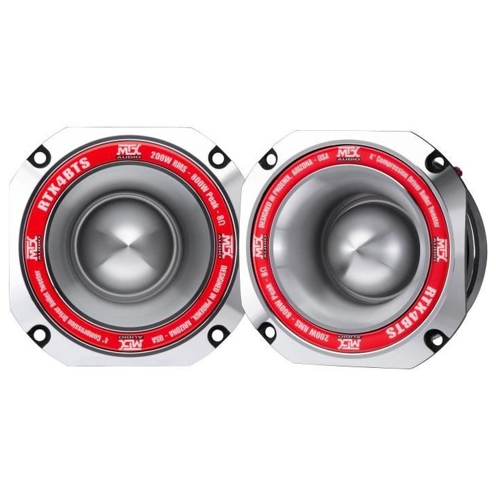 MTX AUDIO - MTX tweeter a haute efficacité RTX4BTs - Ø10cm - Bobine 45mm - 200W RMS - 800W - Peak 8O 103,0dB/2V/1m vendu a la MTX AUDIO - MTX tweeter a haute efficacité RTX4BTs - Ø10cm - Bobine 45mm - 200W RMS - 800W - Peak 8O 103,0dB/2V/1m vendu a la