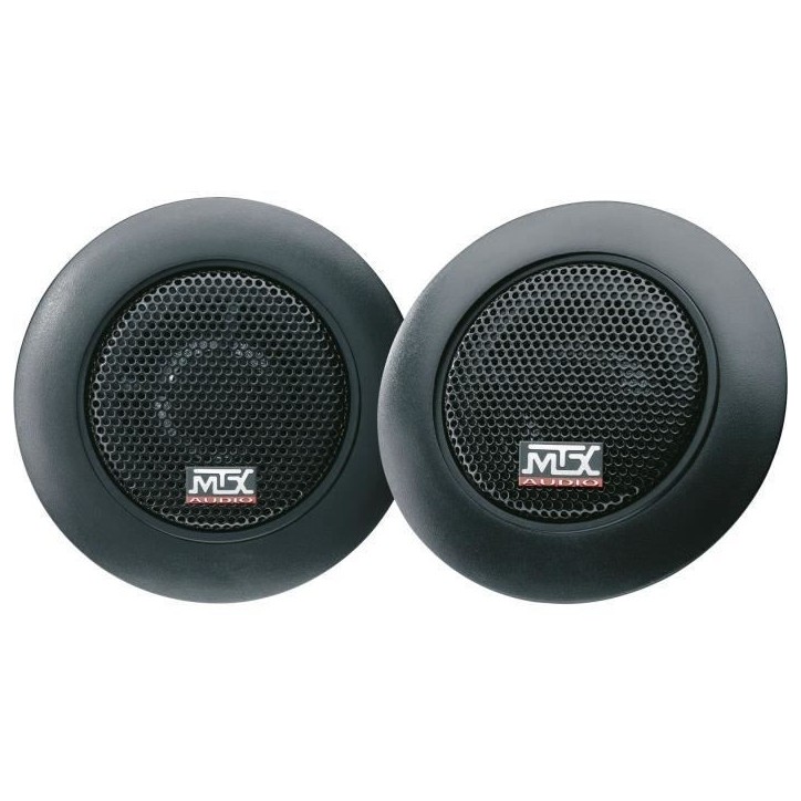 Tweeters néodyme - MTX AUDIO - TX225T - Ø25mm 4O 65W RMS 450W Peak dôme soie filtres passifs inclus Tweeters néodyme - MTX AUDIO - TX225T - Ø25mm 4O 65W RMS 450W Peak dôme soie filtres passifs inclus