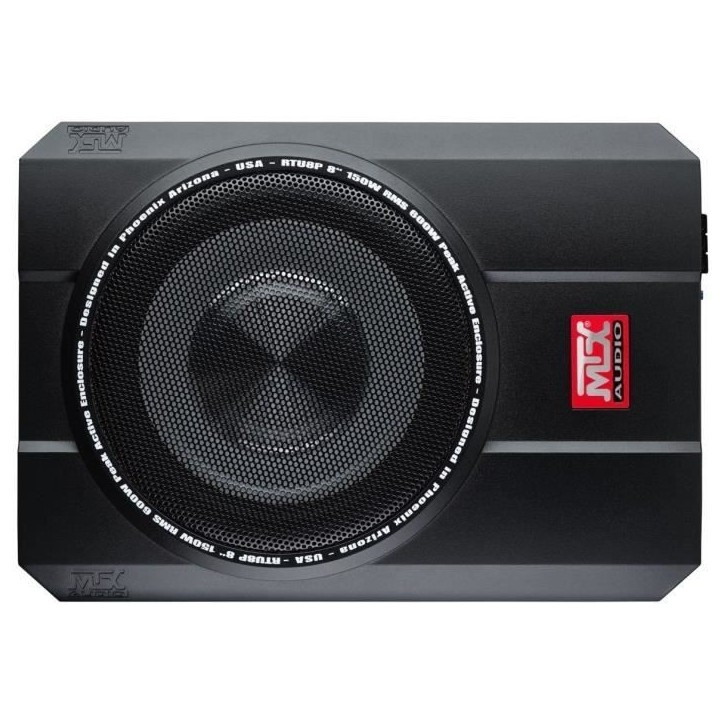 Caisson de grave amplifié - MTX AUDIO - RTU8P - 20 cm - 150W RMS - Télécommande EBC