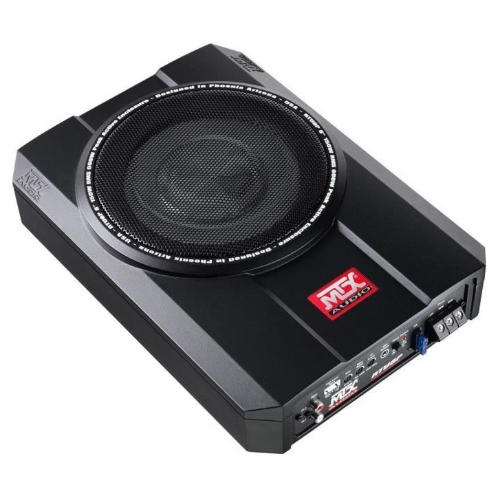 Caisson de grave amplifié - MTX AUDIO - RTU8P - 20 cm - 150W RMS - Télécommande EBC
