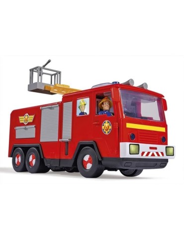 Camion Jupiter Sam le Pompier - Figurines Sam et Radar Incluses - Fonctions Sonores et Lumineuses