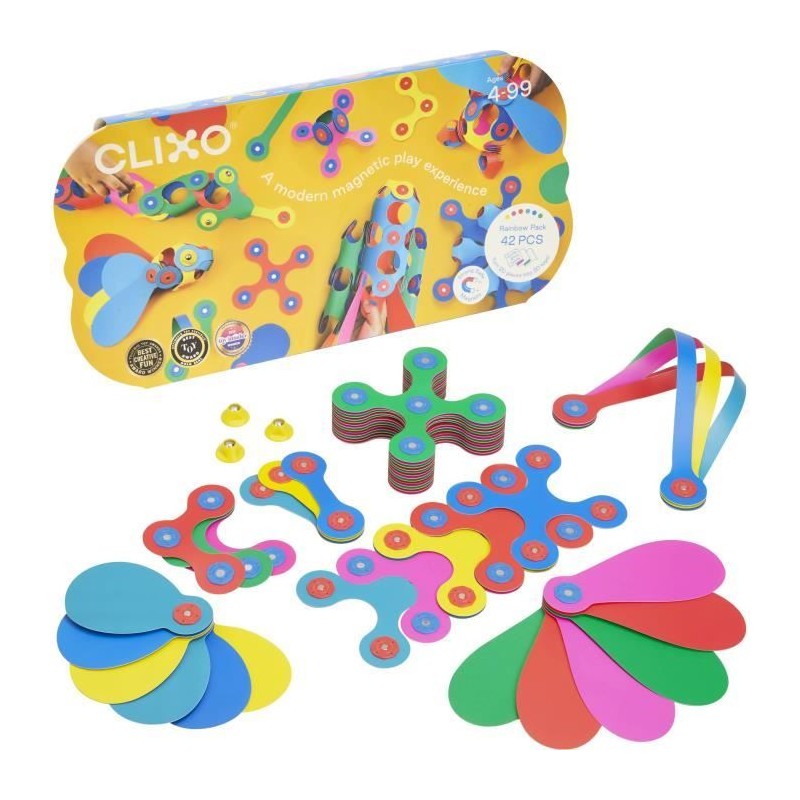 Rainbow Pack CLIXO - GIPSY TOYS - Jeu de Construction Magnétique, Fle Rainbow Pack CLIXO - GIPSY TOYS - Jeu de Construction Magnétique, Fle