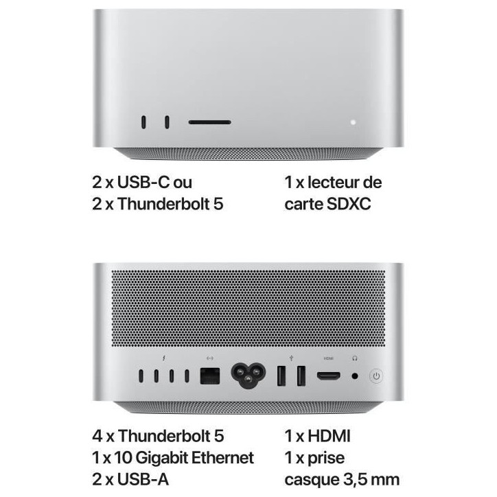 Apple - Mac Studio - 512Go SSD - 36Go RAM - Puce M4 Max - CPU 32 coeurs - GPU 36 coeurs 2025 Apple - Mac Studio - 512Go SSD - 36Go RAM - Puce M4 Max - CPU 32 coeurs - GPU 36 coeurs 2025