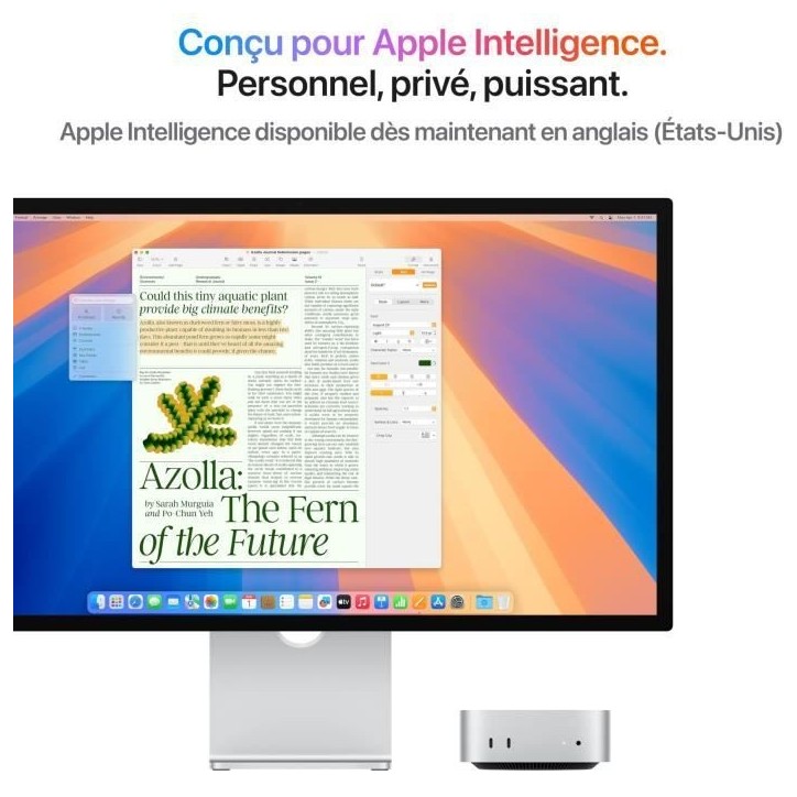 Apple - Mac mini (2024) Puce Apple M4 - RAM 16Go - Stockage 512Go SSD - CPU 10 coeurs GPU 10 coeurs - Argent Apple - Mac mini (2024) Puce Apple M4 - RAM 16Go - Stockage 512Go SSD - CPU 10 coeurs GPU 10 coeurs - Argent