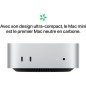 Apple - Mac mini (2024) Puce Apple M4 - RAM 16Go - Stockage 512Go SSD - CPU 10 coeurs GPU 10 coeurs - Argent