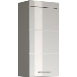 Meuble de salle de bain Rangement haut - 1 porte - Blanc - L 37 x P 23