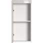 Meuble de salle de bain Rangement haut - 1 porte - Blanc - L 37 x P 23 x H 77 cm - AMANDA