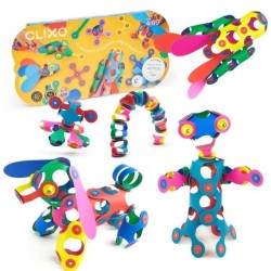 Rainbow Pack CLIXO - GIPSY TOYS - Jeu de Construction Magnétique, Fle