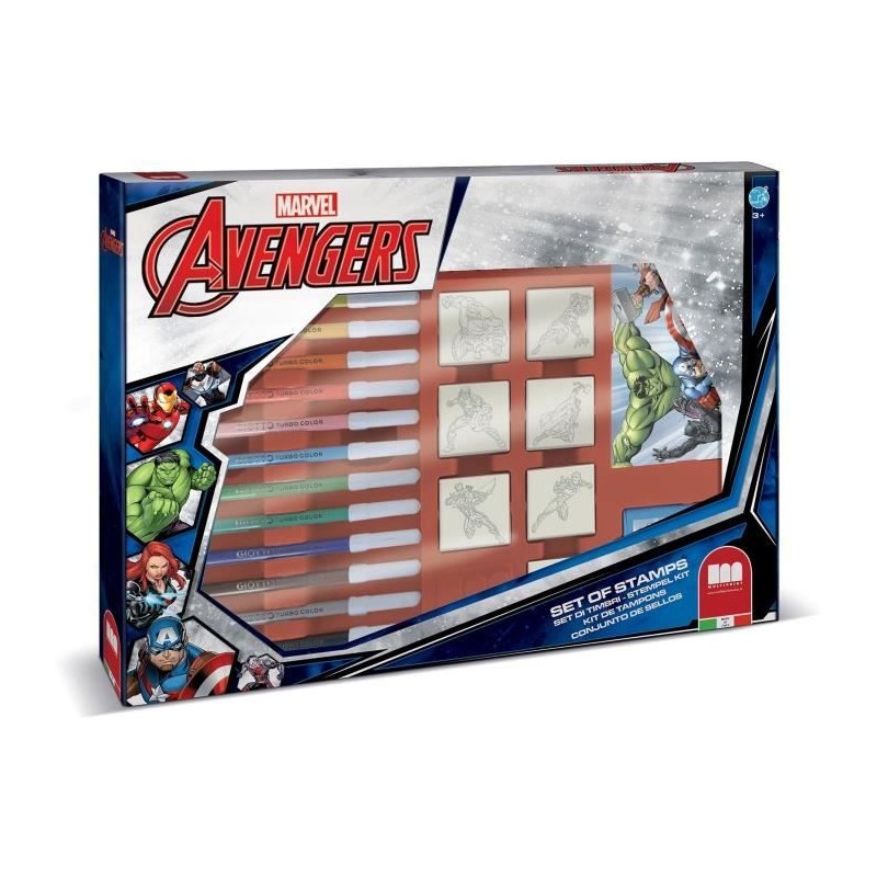 Coffret de tampons - MULTIPRINT - 4873 - Avengers - 7 tampons bois et Coffret de tampons - MULTIPRINT - 4873 - Avengers - 7 tampons bois et