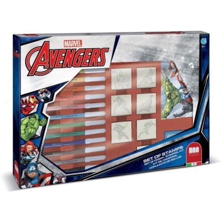 Coffret de tampons - MULTIPRINT - 4873 - Avengers - 7 tampons bois et