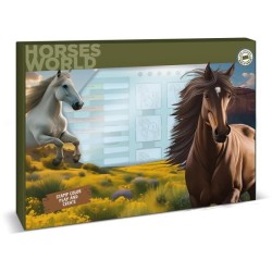 Coffret de tampons - MULTIPRINT - 4895 - Les Chevaux - 7 tampons bois