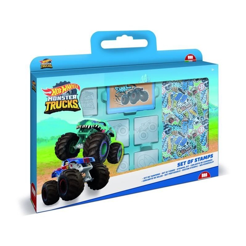 Coffret de tampons - MULTIPRINT - 7143 - Hot Wheels - 7 tampons bois e Coffret de tampons - MULTIPRINT - 7143 - Hot Wheels - 7 tampons bois e