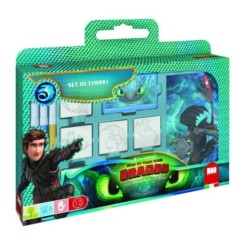 Coffret de tampons - MULTIPRINT - 7888 - Dragon - 7 tampons bois et la Coffret de tampons - MULTIPRINT - 7888 - Dragon - 7 tampons bois et la