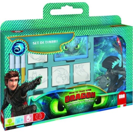 Coffret de tampons - MULTIPRINT - 7888 - Dragon - 7 tampons bois et la