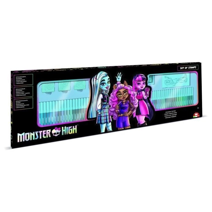 Coffret coloriage - MULTIPRINT - 18869 - 60 feutres 4 tampons Monster High Coffret coloriage - MULTIPRINT - 18869 - 60 feutres 4 tampons Monster High