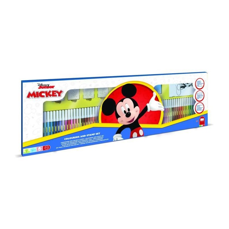 Coffret de coloriage - MULTIPRINT - 18945 - 60 feutres - 4 tampons Mic Coffret de coloriage - MULTIPRINT - 18945 - 60 feutres - 4 tampons Mic