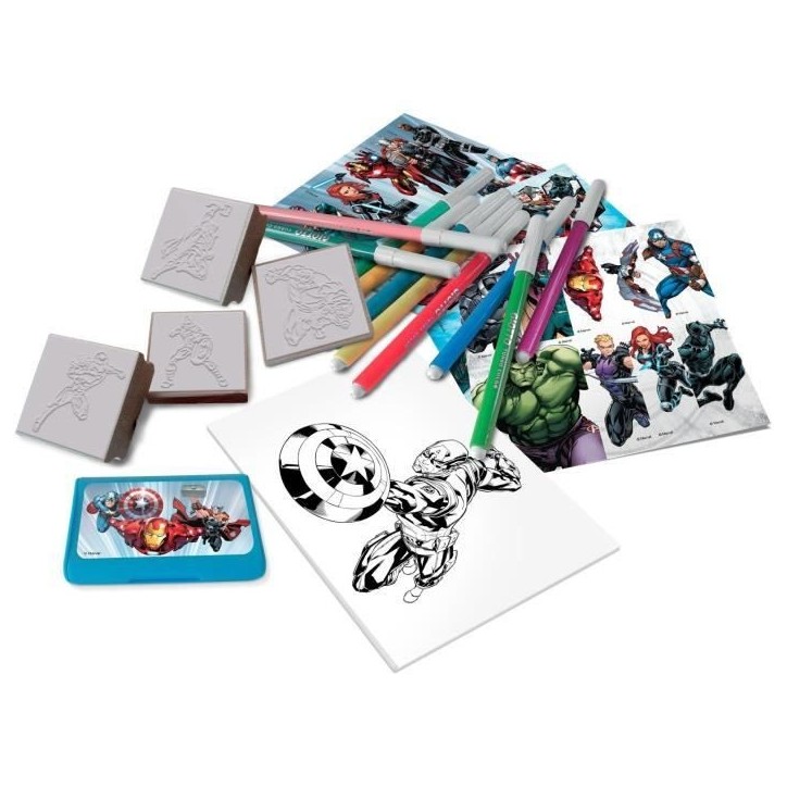 Sac a dos garni - MULTIPRINT - 24873 - 4 tampons Avengers Sac a dos garni - MULTIPRINT - 24873 - 4 tampons Avengers