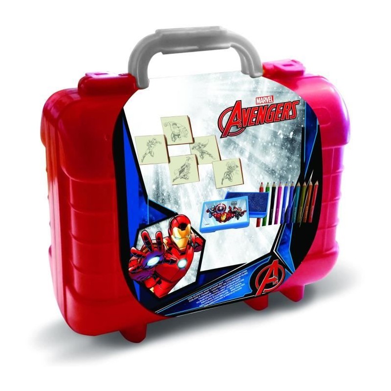 Travel Set - MULTIPRINT - 42153 - 5 tampons Ironman, 10 crayons Travel Set - MULTIPRINT - 42153 - 5 tampons Ironman, 10 crayons