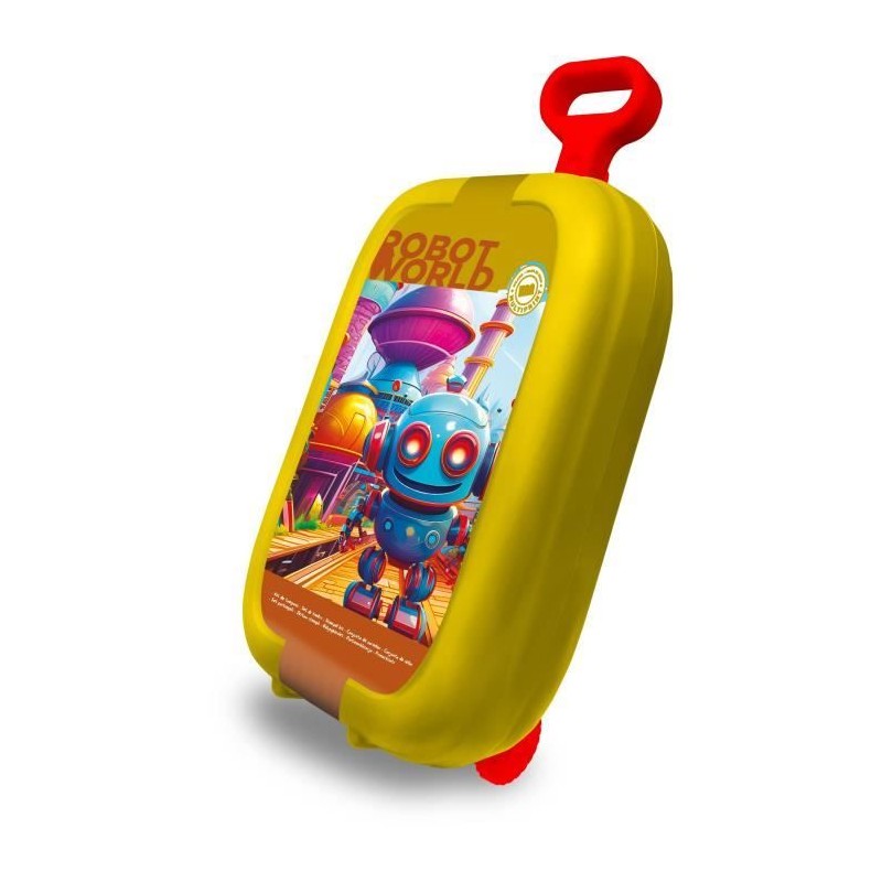 Trolley - MULTIPRINT - 64010 - 7 tampons Les Robots, 5 crayons, 18 feu Trolley - MULTIPRINT - 64010 - 7 tampons Les Robots, 5 crayons, 18 feu