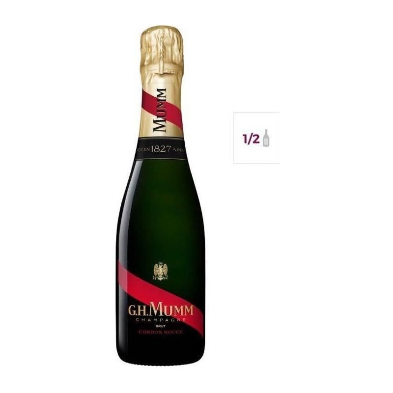 Champagne Mumm Cordon Rouge - 37,5 cl demi-bouteille Champagne Mumm Cordon Rouge - 37,5 cl demi-bouteille