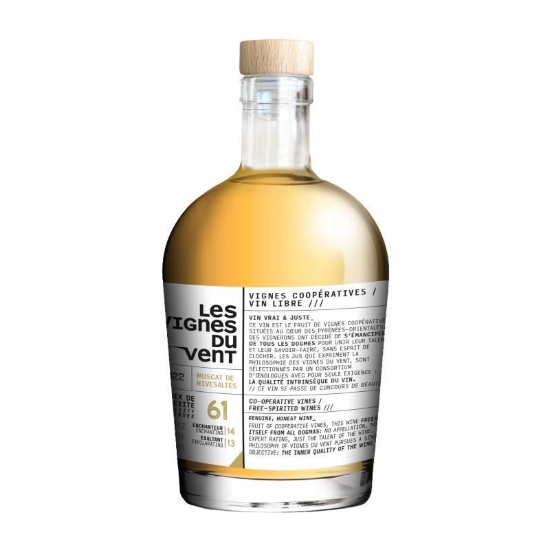 Les Vignes du Vent IC61 Blanc 2022 Muscat de Rivesaltes - Vin Doux Nat Les Vignes du Vent IC61 Blanc 2022 Muscat de Rivesaltes - Vin Doux Nat