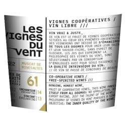 Les Vignes du Vent IC61 Blanc 2022 Muscat de Rivesaltes - Vin Doux Nat