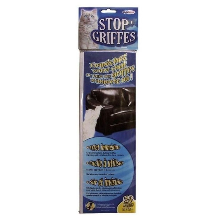 Bandes Stop'Griffes - MUZO - x24 - Transparent - Anti-griffes - Inoffensif pour les animaux