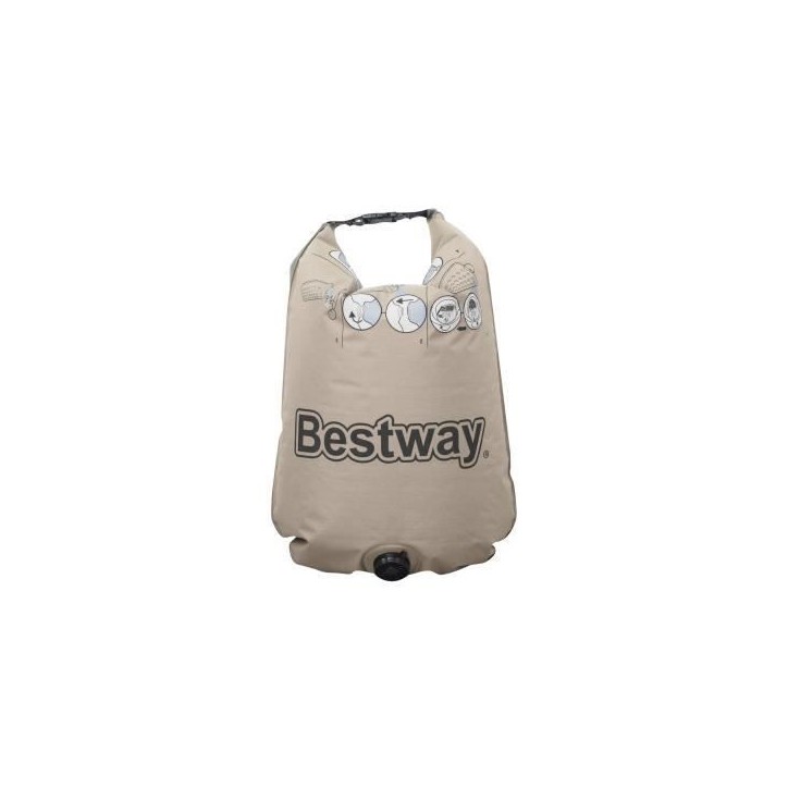 BESTWAY Matelas gonflable camping Pavillo - 2 places Roll & Relax - 203 x 183 x 22 cm - Avec sac de gonflage BESTWAY Matelas gonflable camping Pavillo - 2 places Roll & Relax - 203 x 183 x 22 cm - Avec sac de gonflage