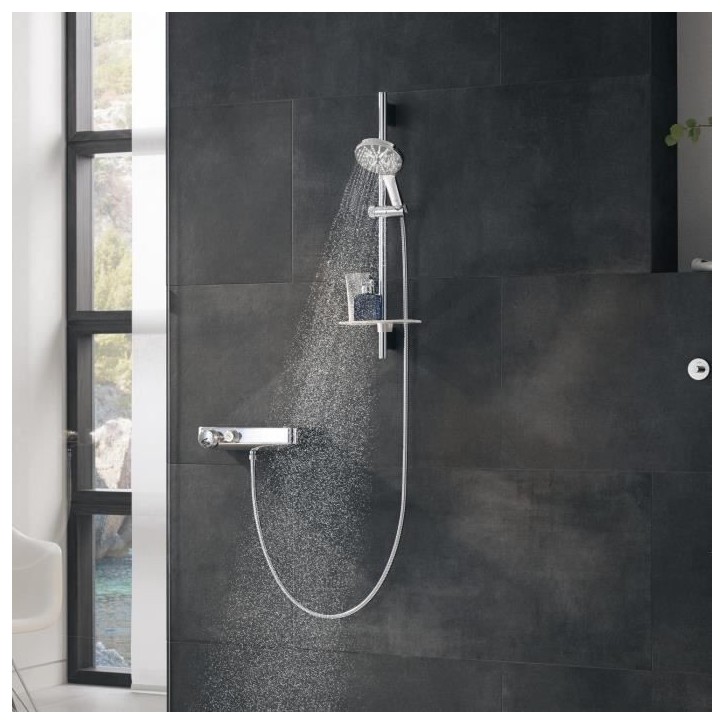 Flexible de douche - GROHE - VitalioFlex Metal - 2 m - Chromé - Résistant aux pliures