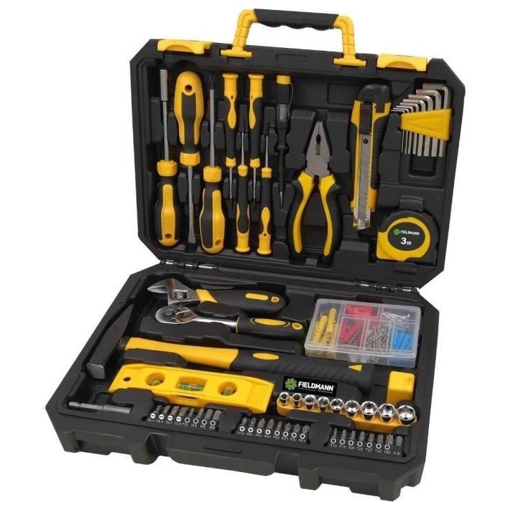 Ensemble d'outils - Fieldmann - FDG 5013-138R - 138 pieces - Mallette en plastique - Outils polyvalents Ensemble d'outils - Fieldmann - FDG 5013-138R - 138 pieces - Mallette en plastique - Outils polyvalents