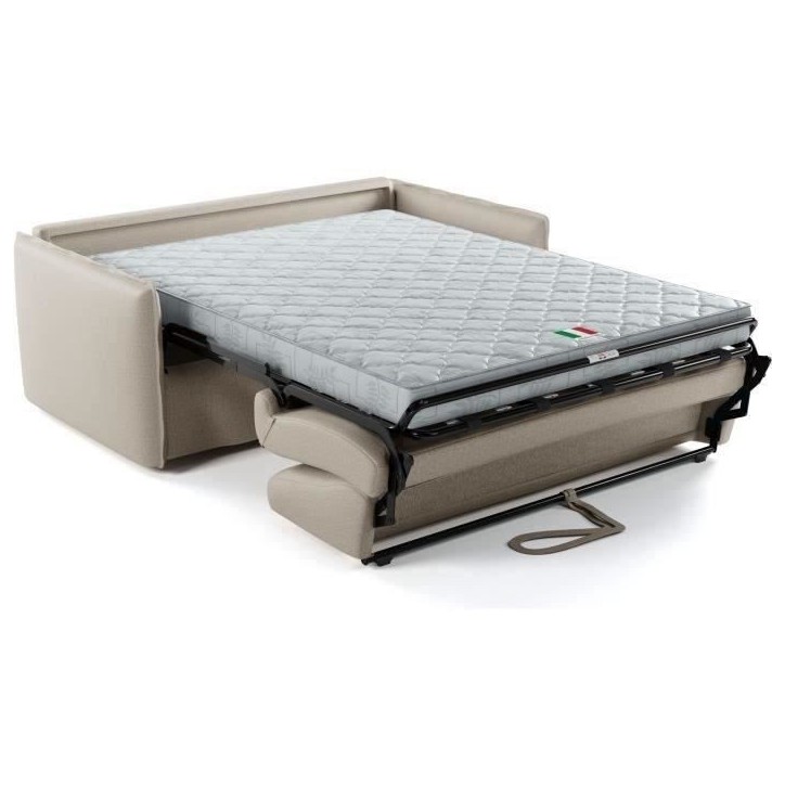 Canapé convertible express - 3 places - MYKONOS - Tissu beige - 185 x 104 x 90 cm - MONDO Canapé convertible express - 3 places - MYKONOS - Tissu beige - 185 x 104 x 90 cm - MONDO