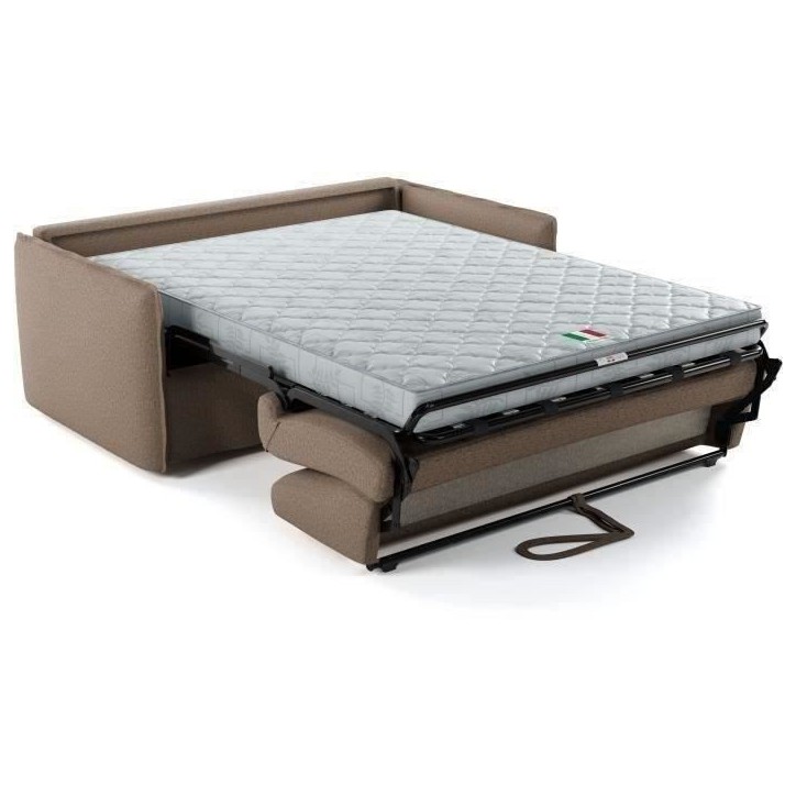 Canapé convertible express - 3 places - MYKONOS - Tissu Chocolat - 185 x 104 x 90 cm - MONDO Canapé convertible express - 3 places - MYKONOS - Tissu Chocolat - 185 x 104 x 90 cm - MONDO