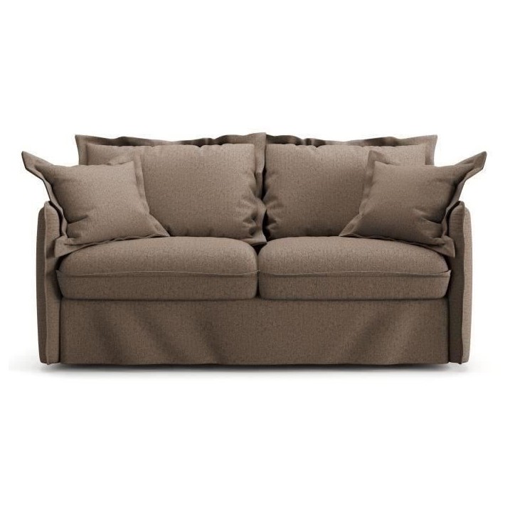 Canapé convertible express - 3 places - MYKONOS - Tissu Chocolat - 185 x 104 x 90 cm - MONDO Canapé convertible express - 3 places - MYKONOS - Tissu Chocolat - 185 x 104 x 90 cm - MONDO