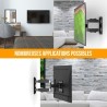 NANOOK Support Mural orientable et inclinable pour téléviseurs 19-43