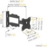 NANOOK Support Mural orientable et inclinable pour téléviseurs 19-43
