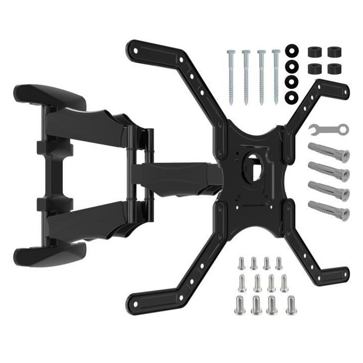 NANOOK Support Mural orientable pour téléviseurs 40-65 Pouces - Inclinable - Support Mural pour téléviseurs LCD, LED, QLED e NANOOK Support Mural orientable pour téléviseurs 40-65 Pouces - Inclinable - Support Mural pour téléviseurs LCD, LED, QLED e