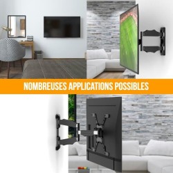 NANOOK Support Mural orientable pour téléviseurs 40-65 Pouces - Incl