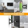 NANOOK Support Mural orientable pour téléviseurs 40-65 Pouces - Incl