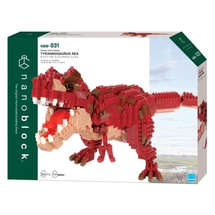 Figurine en briques - BANDAI - NANOBLOCK - Tyrannosaurus Rex Deluxe - 850 pcs Figurine en briques - BANDAI - NANOBLOCK - Tyrannosaurus Rex Deluxe - 850 pcs