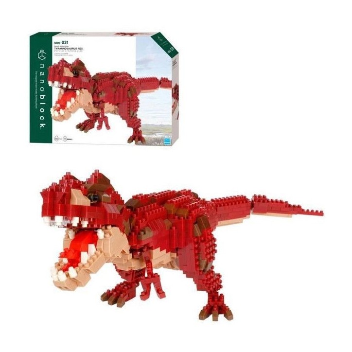 Figurine en briques - BANDAI - NANOBLOCK - Tyrannosaurus Rex Deluxe - 850 pcs Figurine en briques - BANDAI - NANOBLOCK - Tyrannosaurus Rex Deluxe - 850 pcs