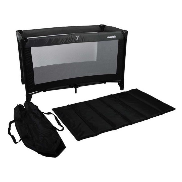 NANIA Lit parapluie SODA -Des la naissance jusqu'a 15kg + Sac de transport - Black/grey NANIA Lit parapluie SODA -Des la naissance jusqu'a 15kg + Sac de transport - Black/grey