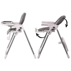 Chaise haute NANIA BIANCA - 6 mois a 36 mois - Dossier inclinable - Ha