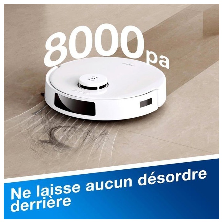 Aspirateur Robot Laveur ECOVACS DEEBOT N20 PLUS, Technologie PureCyclone avec conteneur a poussiere sans consommable, 8000Pa Aspirateur Robot Laveur ECOVACS DEEBOT N20 PLUS, Technologie PureCyclone avec conteneur a poussiere sans consommable, 8000Pa
