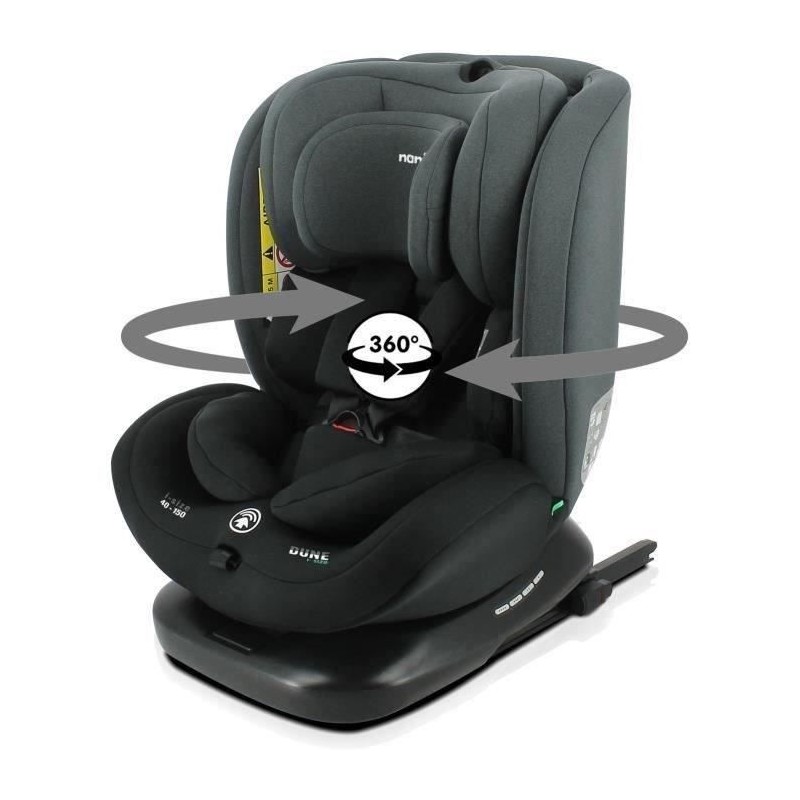 NANIA Siege auto isofix DUNE, Groupe 0/1/2/3, de 0 a 10 ans, 0-36 kg,