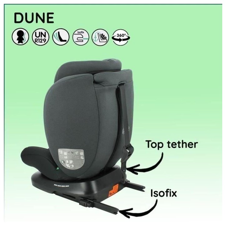 NANIA Siege auto isofix DUNE, Groupe 0/1/2/3, de 0 a 10 ans, 0-36 kg, 40-150 cm, R 129 – Tetiere réglable - Inclinable - Pivo NANIA Siege auto isofix DUNE, Groupe 0/1/2/3, de 0 a 10 ans, 0-36 kg, 40-150 cm, R 129 – Tetiere réglable - Inclinable - Pivo