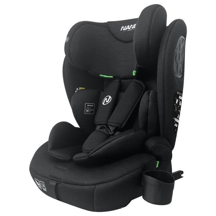 Siege auto isofix - NANIA - MILANO - Groupe 1/2/3 - I-size - Avec réducteur - Noir